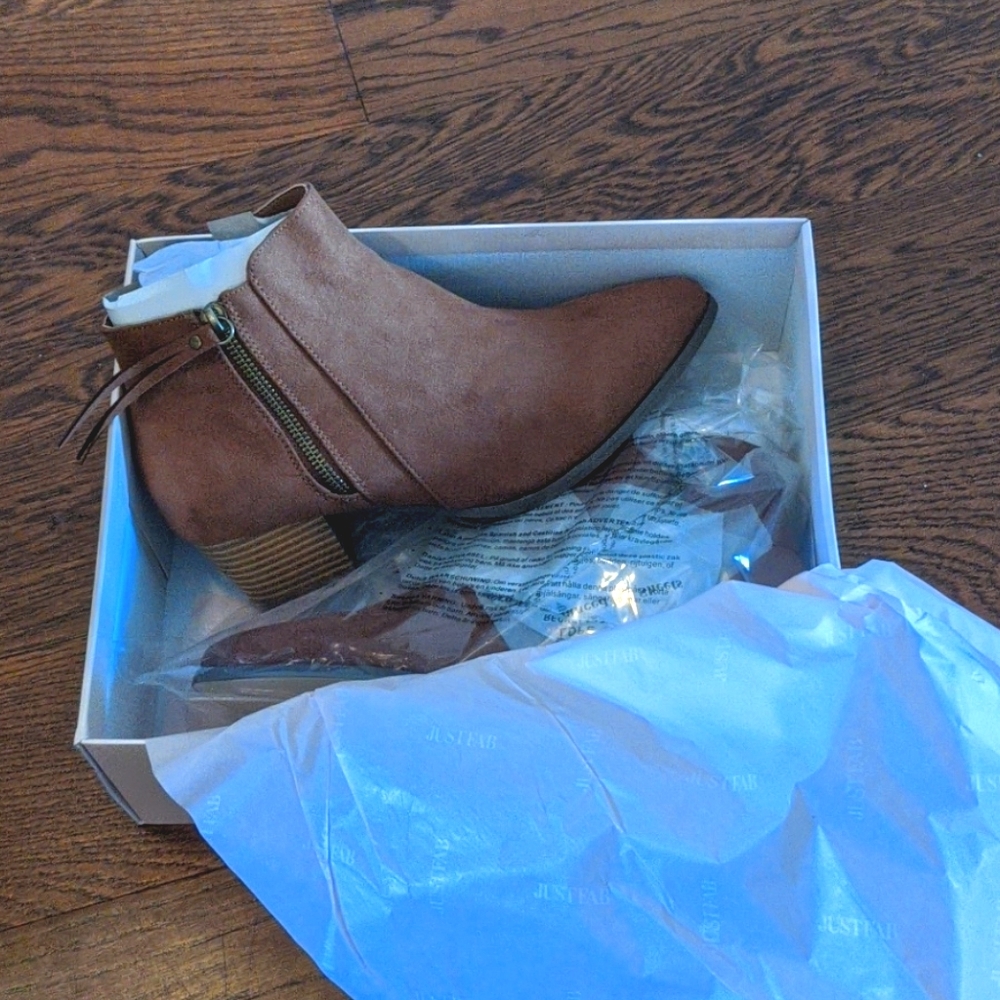 New faux suede booties